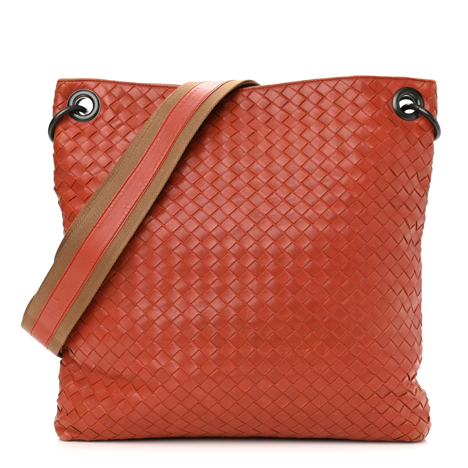 Bottega Veneta Nappa Intrecciato VN Crossbody Messenger Bag Brique 1 of 11