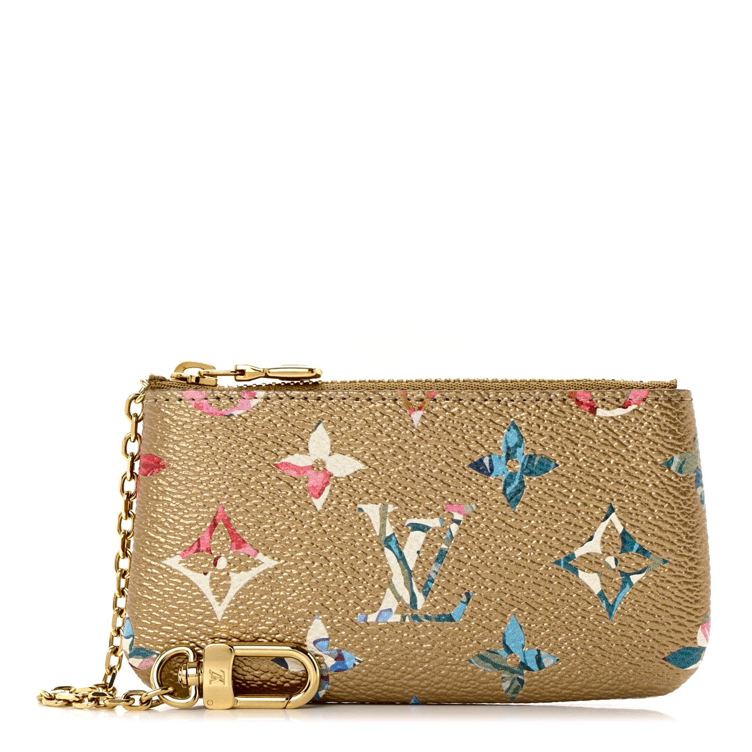 Louis Vuitton Metallic Monogram LV Garden Key Pouch Gold 1 of 7