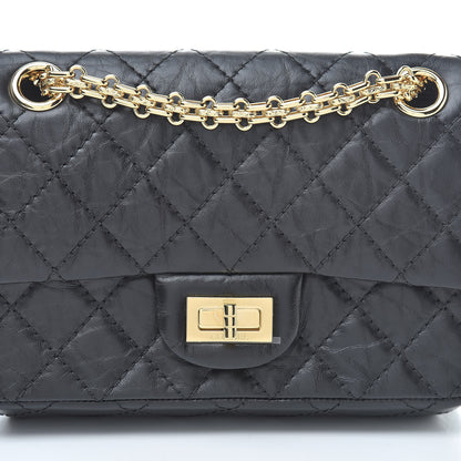Chanel Aged Calfskin Quilted 2.55 Reissue Mini Flap Black 8 of 12