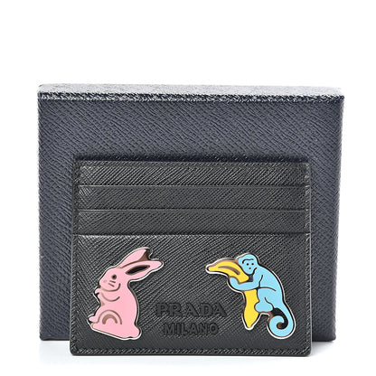 Prada Saffiano Smalto Card Holder Black 8 of 8