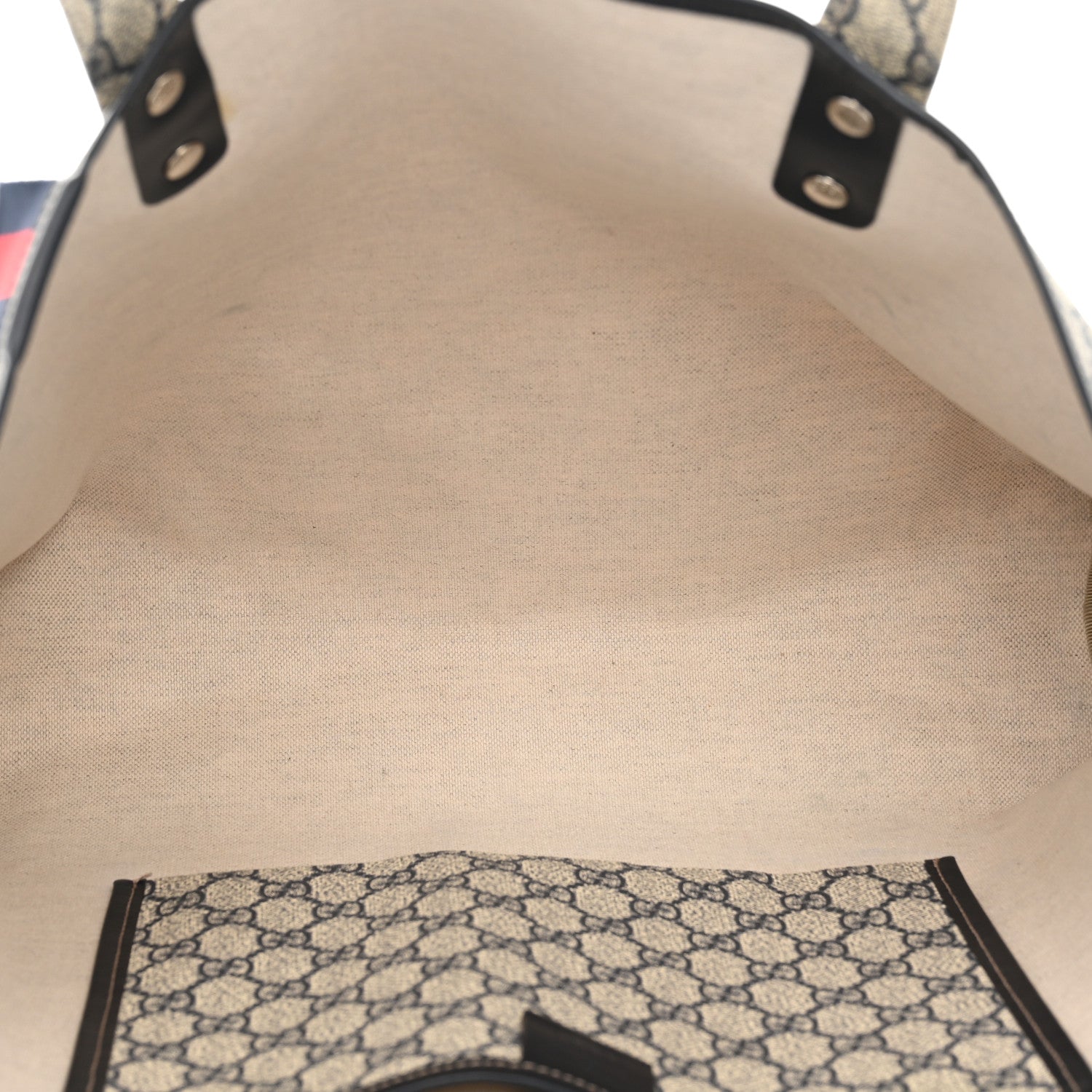 Gucci GG Plus Monogram Medium Signature Web Loop Tote Navy 5 of 11
