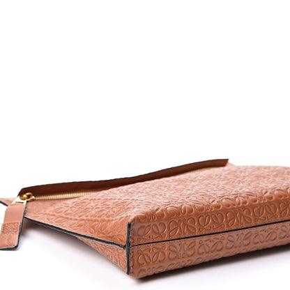 Loewe Calfskin Embossed Repeat T Pouch Tan 7 of 8
