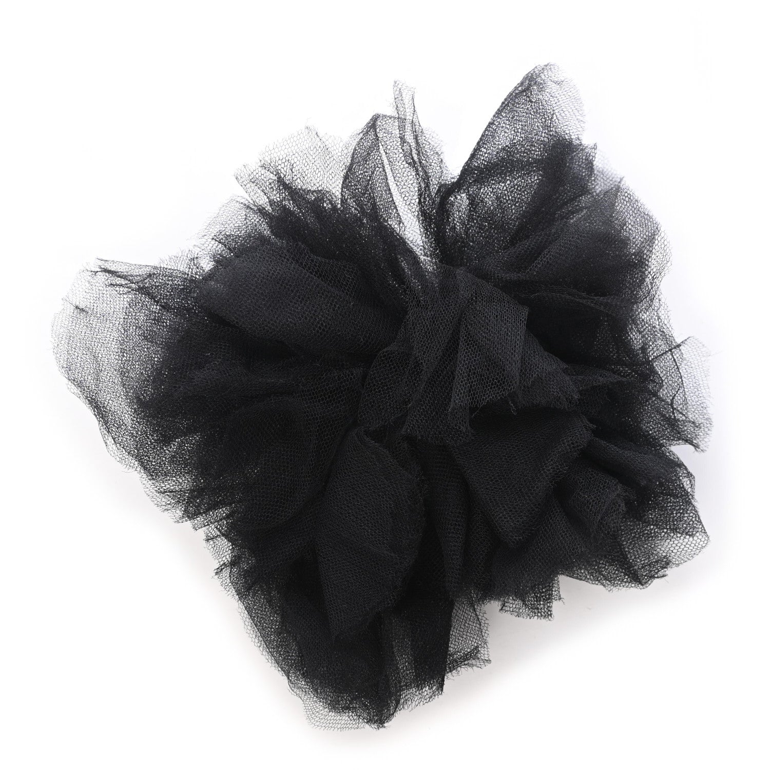 Chanel Tulle Camellia Hair Clip Black 1 of 5