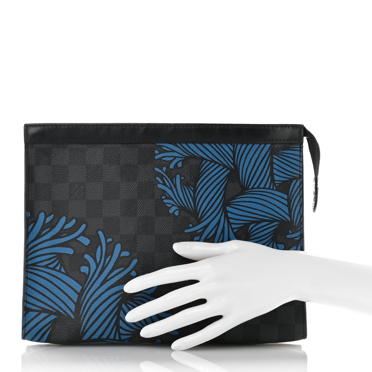 Louis Vuitton Damier Graphite Rope Pochette Voyage Blue 2 of 9