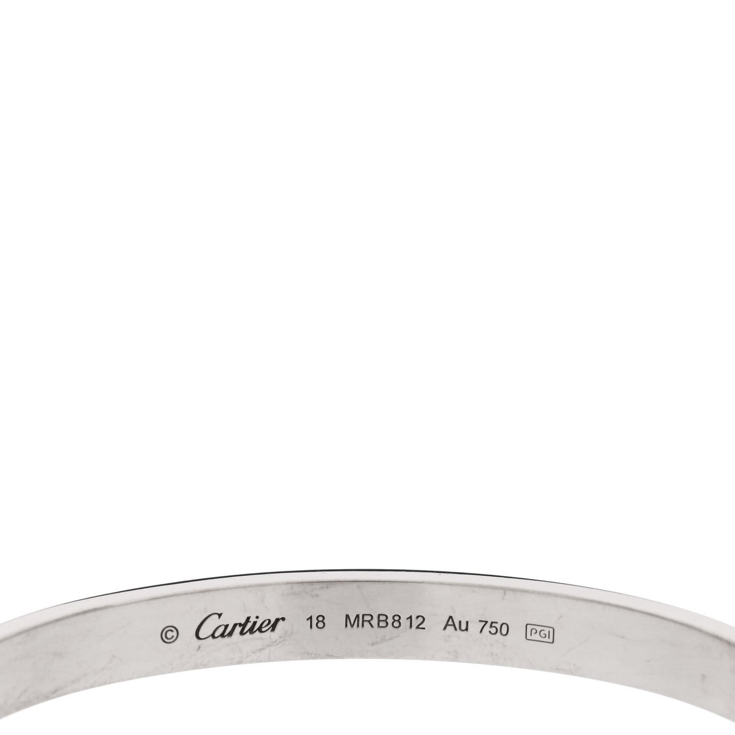 18K White Gold LOVE Bracelet 18