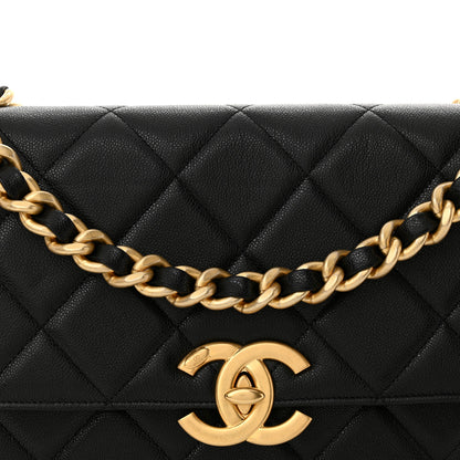 Chanel Caviar Quilted CC Large Flap Black 8 of 10