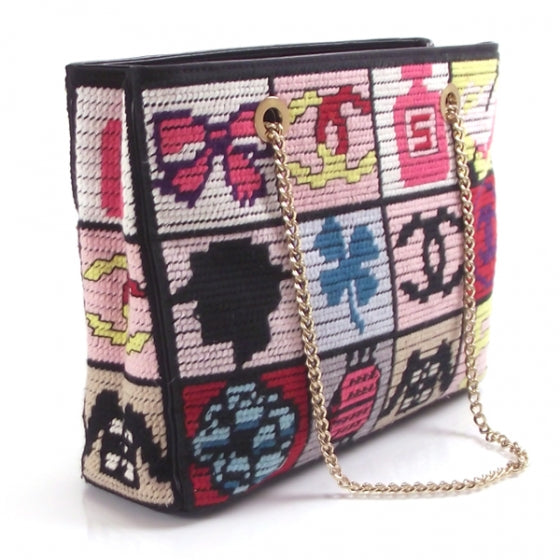 Chanel Lambskin Cross-Stitch Symbols Charms Bag 3 of 12