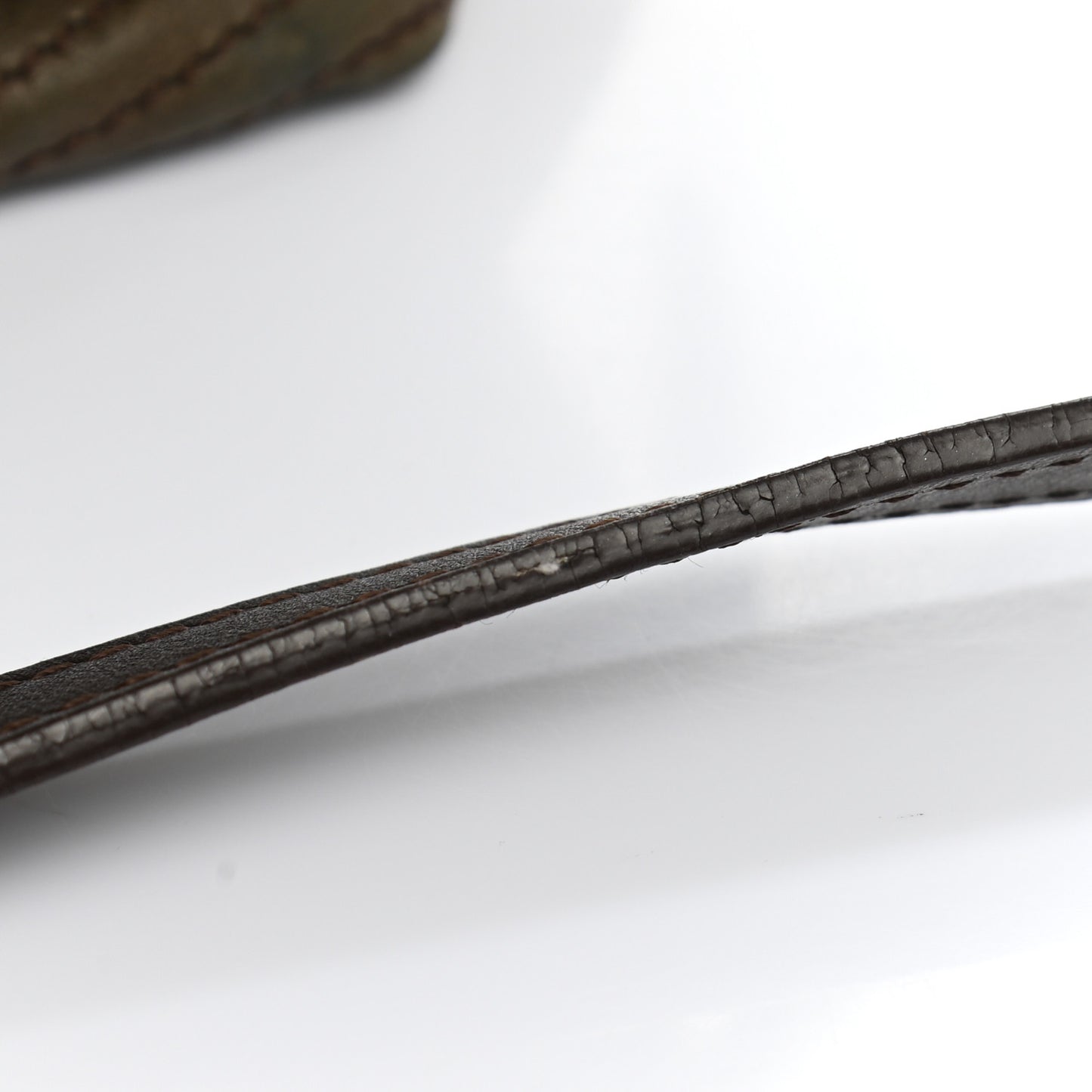 Lambskin Stitched Padam Bowling Satchel Brown