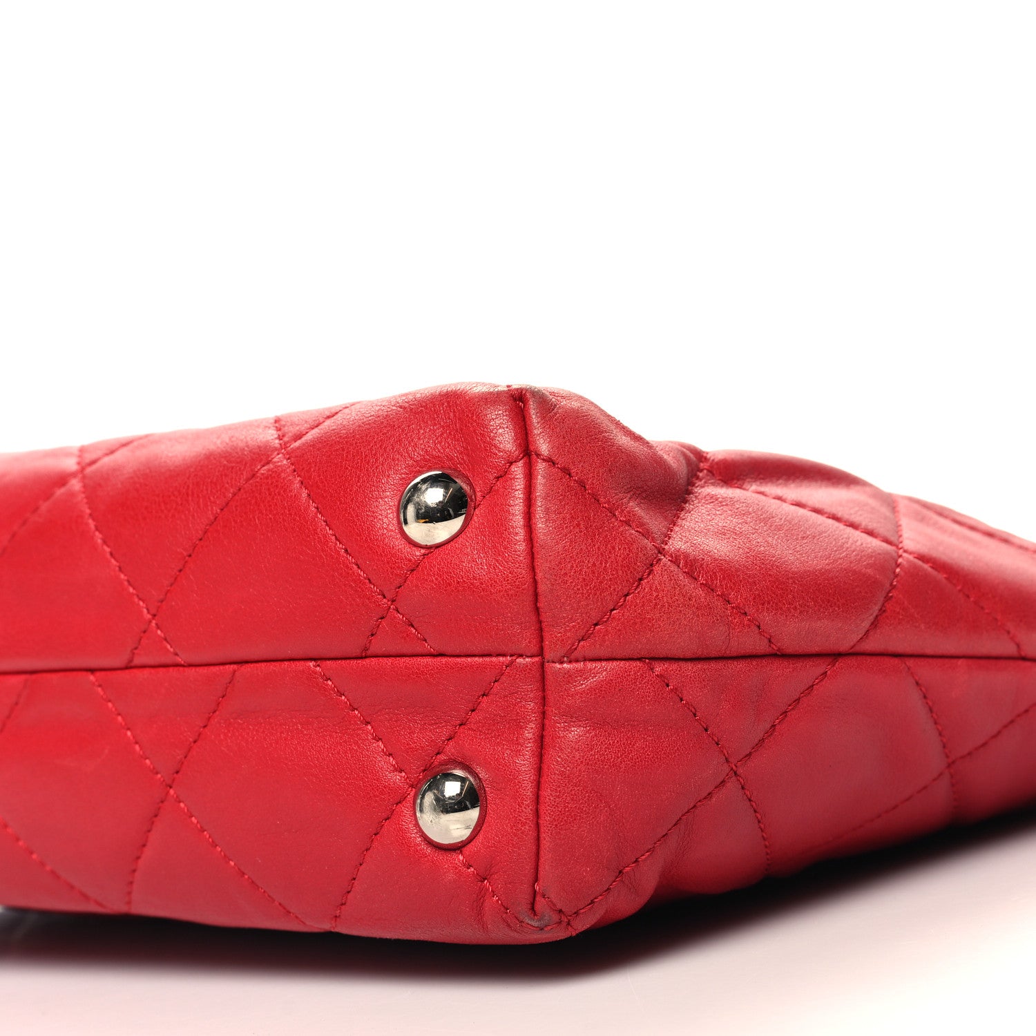 Chanel Calfskin Quilted In the Business North South Tote Red 10 of 13