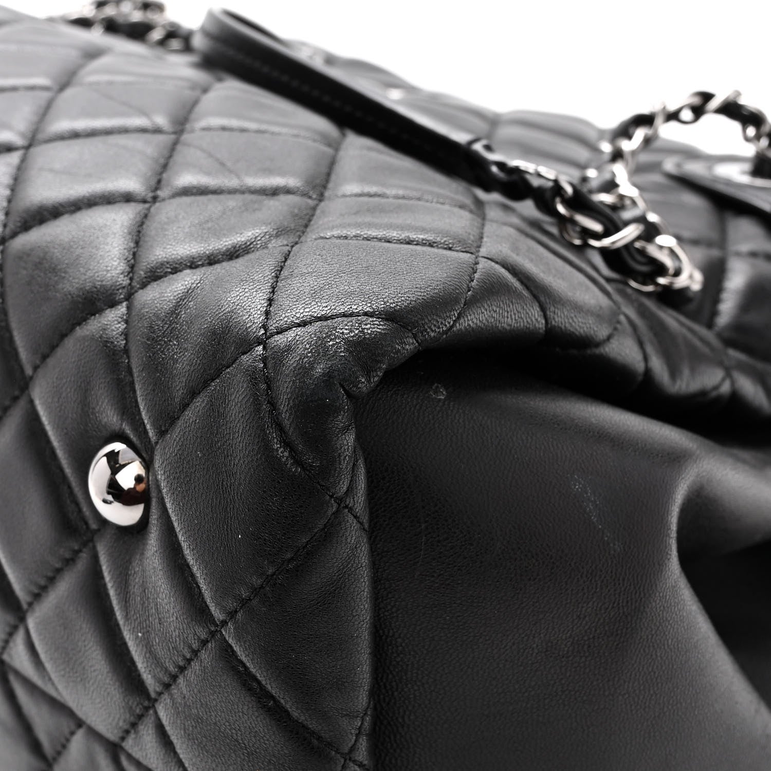 Chanel Lambskin Quilted Coco Loop Tote Black 12 of 14