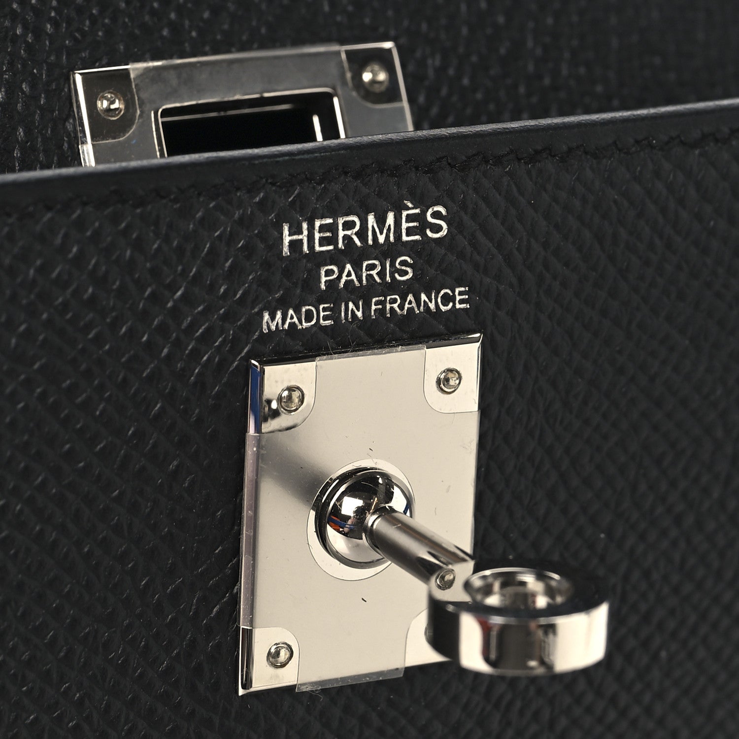 Hermes Epsom Tri-Color Kelly Sellier 25  Black Ardoise Bleu Zanzibar 6 of 13