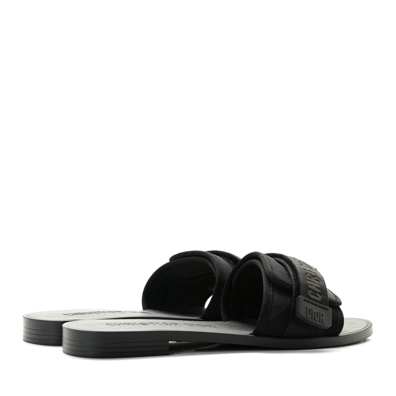 Christian Dior Technical Stretch Fabric Camouflage Dio(r)evolution Slide Sandals 39 Black Military 4 of 9
