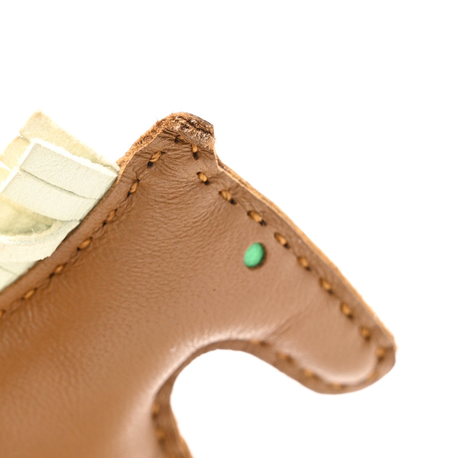 Hermes Milo Lambskin Grigri Rodeo Horse Bag Charm PM Kraft Vert Fizz Vert Comics 4 of 4