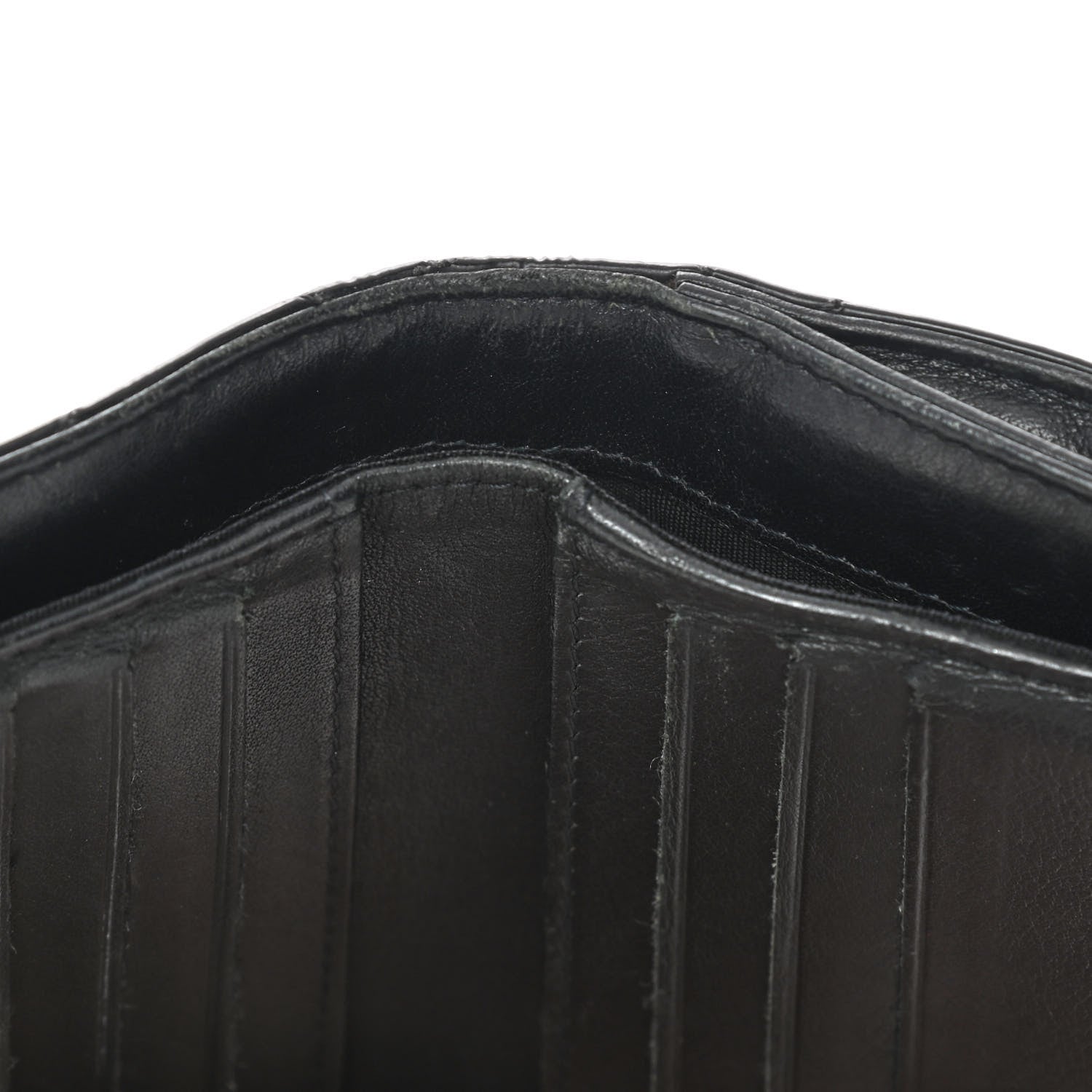 Chanel Patent Quilted Brilliant French Flap Wallet Black 10 of 14