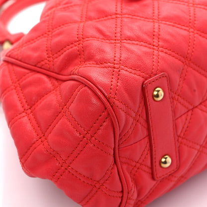 Marc Jacobs Calfskin Quilted Leather Stam Bag Red 10 of 11
