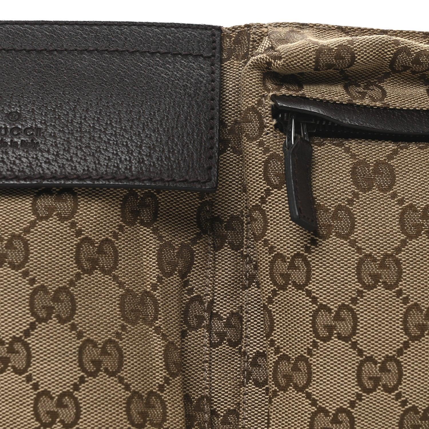 Gucci Monogram Web Belt Bag Dark Brown 8 of 10