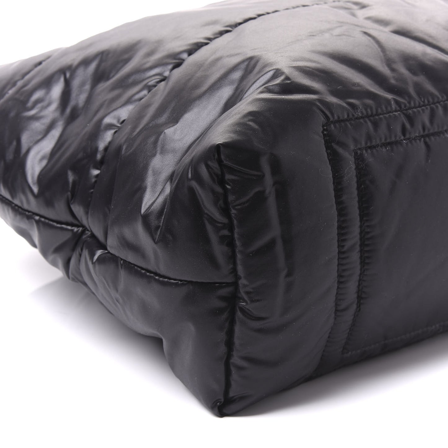 Nylon Quilted Coco Cocoon Reversible Tote Black