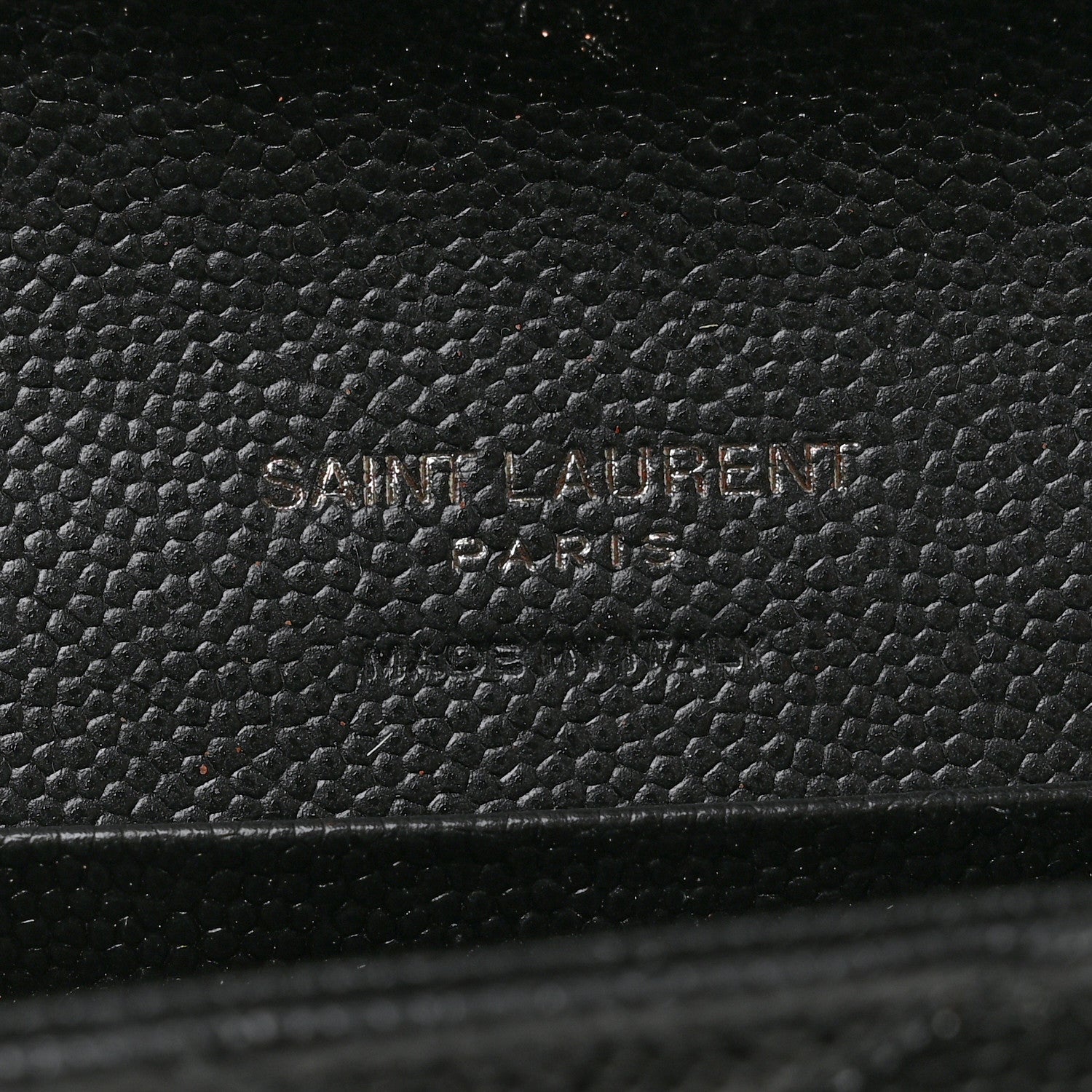 Saint Laurent Grain De Poudre Matelasse Chevron Small Monochrome Monogram Envelope Wallet Black Black 6 of 9