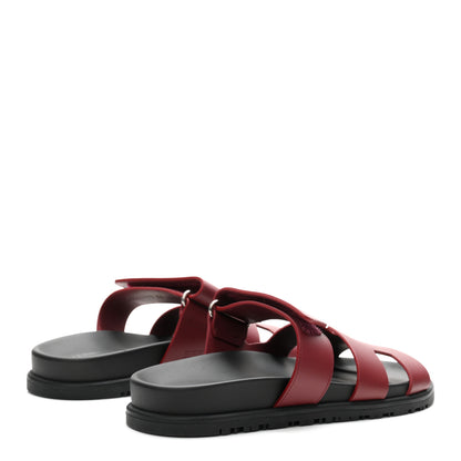 Hermes Calfskin Womens Chypre Sandals 36 Rouge H 5 of 9