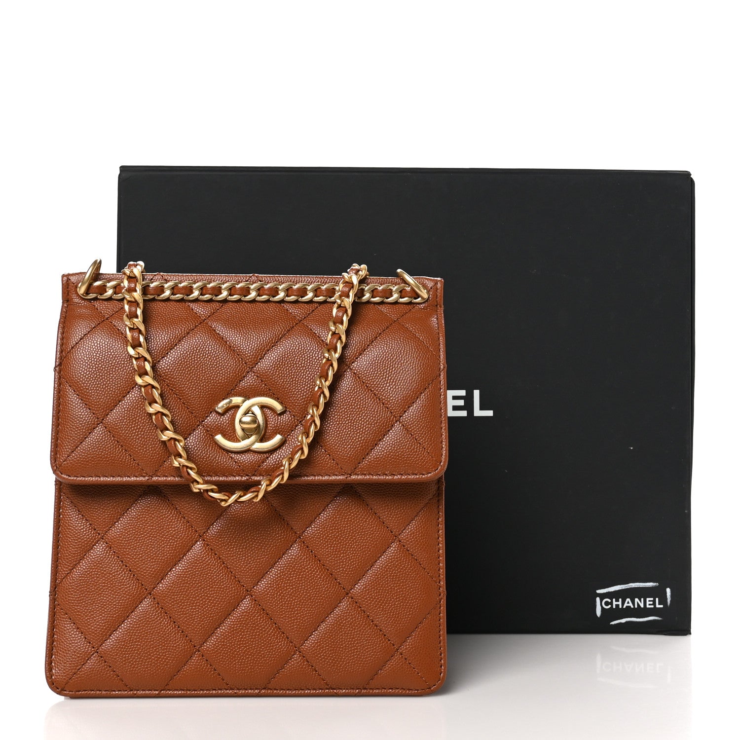 Chanel Caviar Quilted Multi Chain Backpack Light Brown 16 of 16
