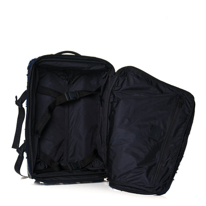 Christian Dior Canvas Embroidered Camouflage Diorcamp Luggage Carry On Navy 5 of 17