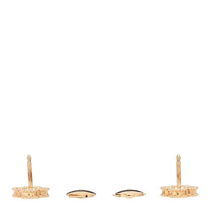 Van Cleef & Arpels 18K Yellow Gold Black Onyx Sweet Alhambra Earrings 3 of 5