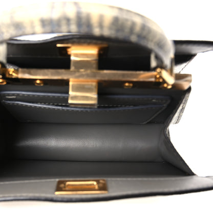 Fendi Lizard Togo Lucido Petite Peekaboo I SEE U Satchel Roccia 5 of 12