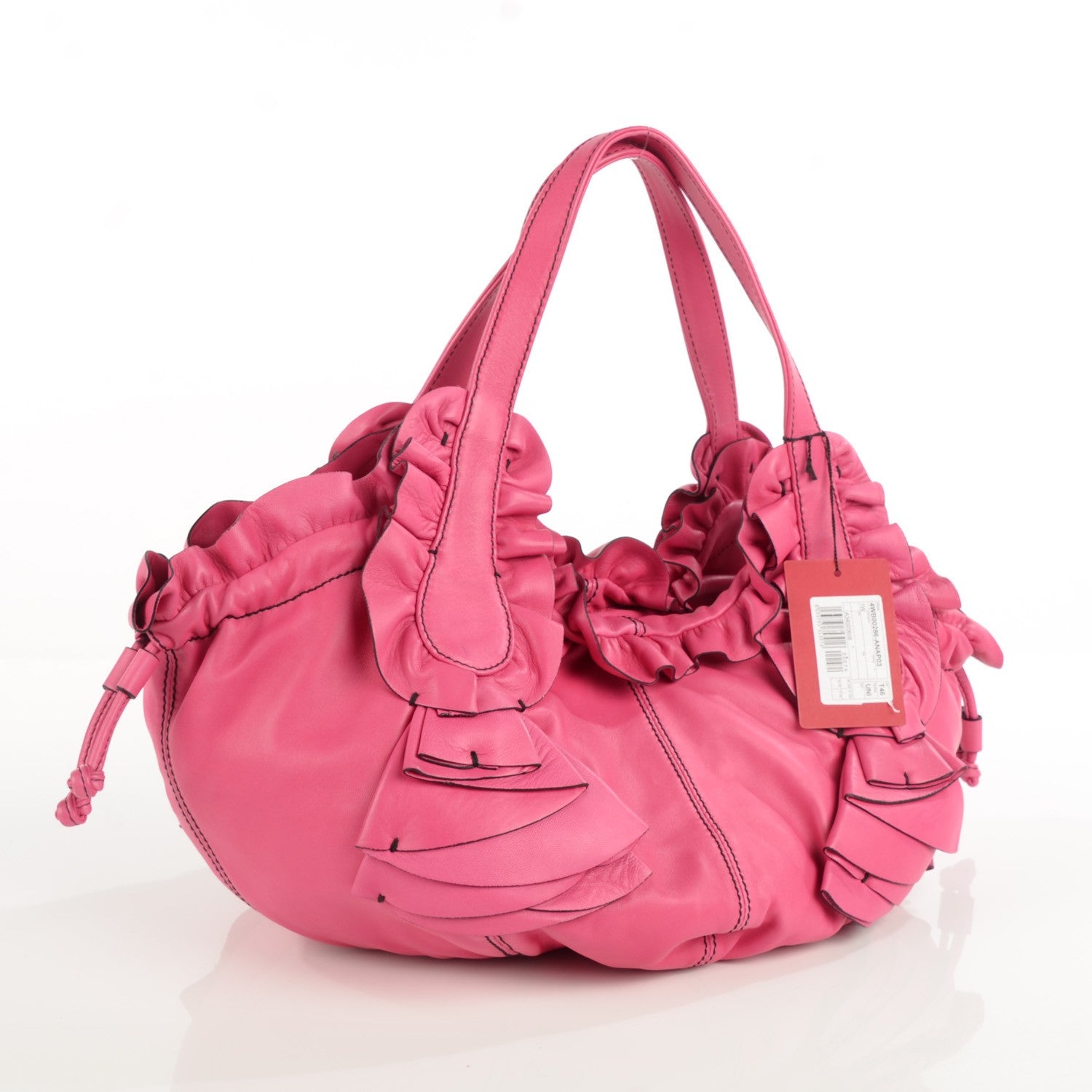 Valentino Garavani Nappa Ruffle Idylle Tote Fuchsia 3 of 8