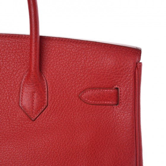 Hermes Buffle Skipper Birkin 35 Rouge Casaque 33 of 41