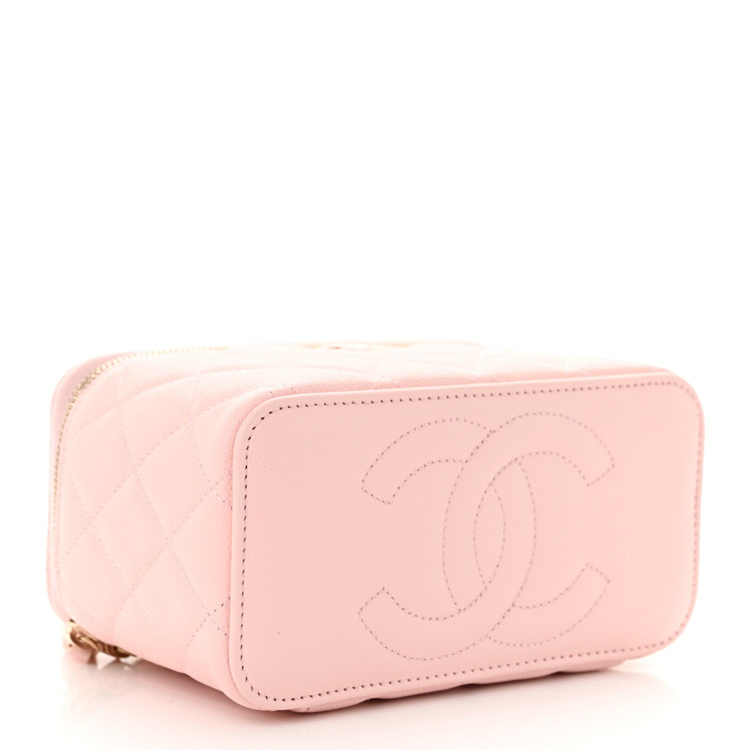 Chanel Caviar Quilted Small Vanity Case With Chain Light Pink 4 of 11