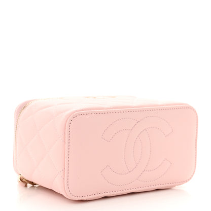 Chanel Caviar Quilted Small Vanity Case With Chain Light Pink 4 of 11