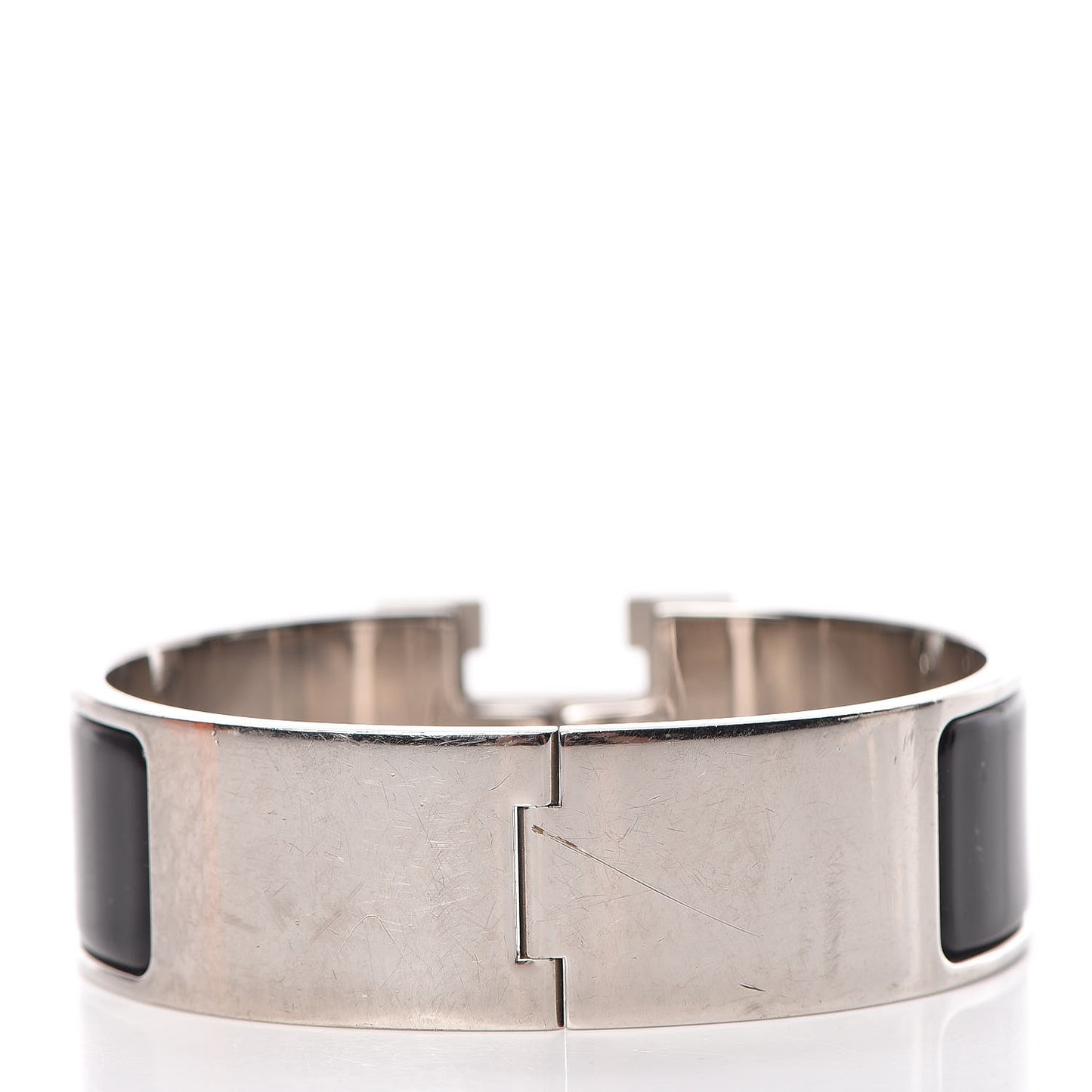 Enamel Wide Clic Clac H Bracelet GM Black