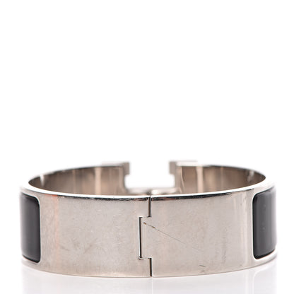 Hermes Enamel Wide Clic Clac H Bracelet GM Black 3 of 6