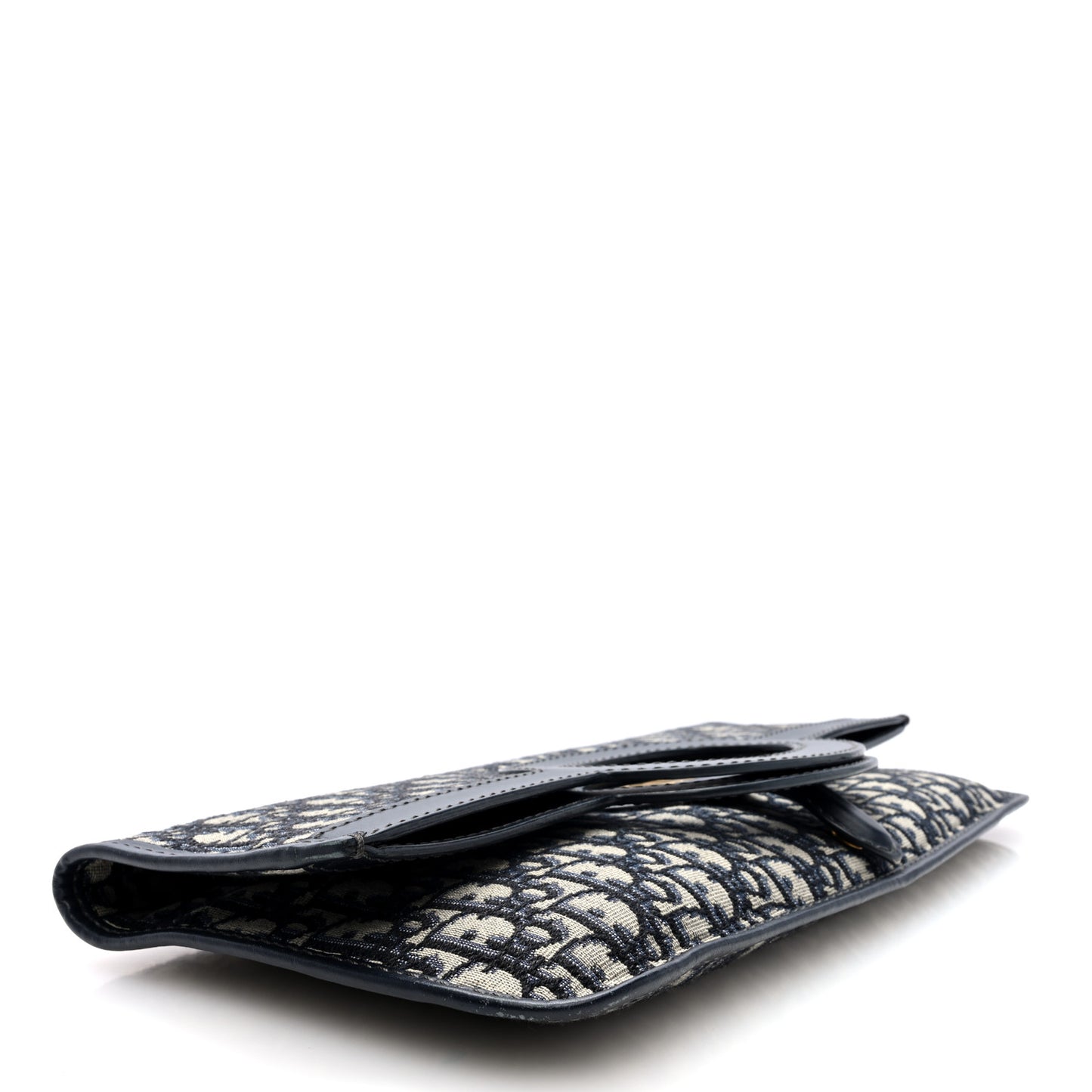 Oblique Fold Over Clutch Blue