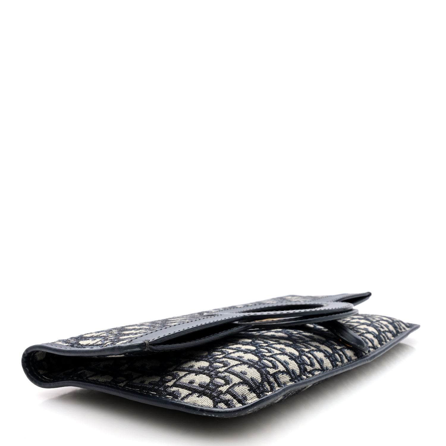 Christian Dior Oblique Fold Over Clutch Blue 4 of 10