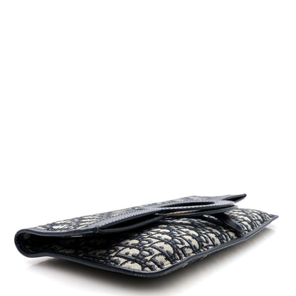 Christian Dior Oblique Fold Over Clutch Blue 4 of 10