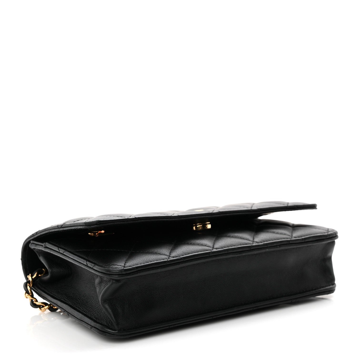 Chanel Lambskin Quilted Wallet On Chain WOC Black 8 of 23
