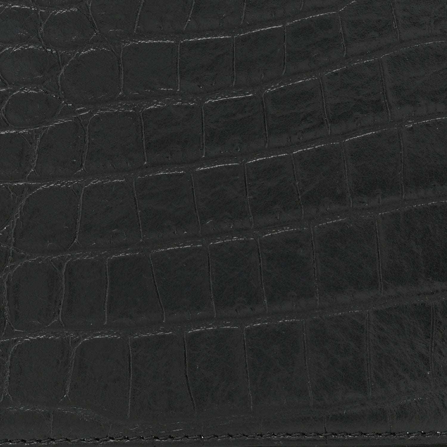 Saint Laurent Calfskin Crocodile Embossed Medium Classic Monogram Kate Tassel Satchel Black 8 of 17