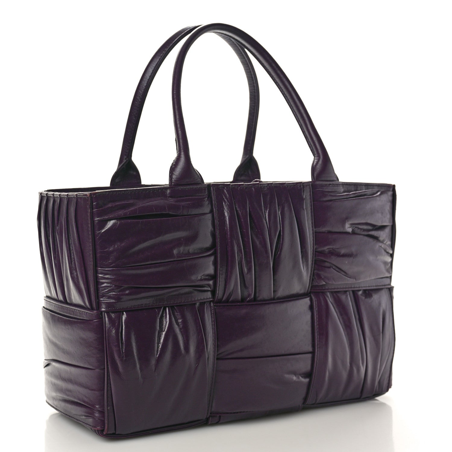 Bottega Veneta Foulard Intrecciato Pleated Medium Arco Tote Dark Mystic 4 of 11