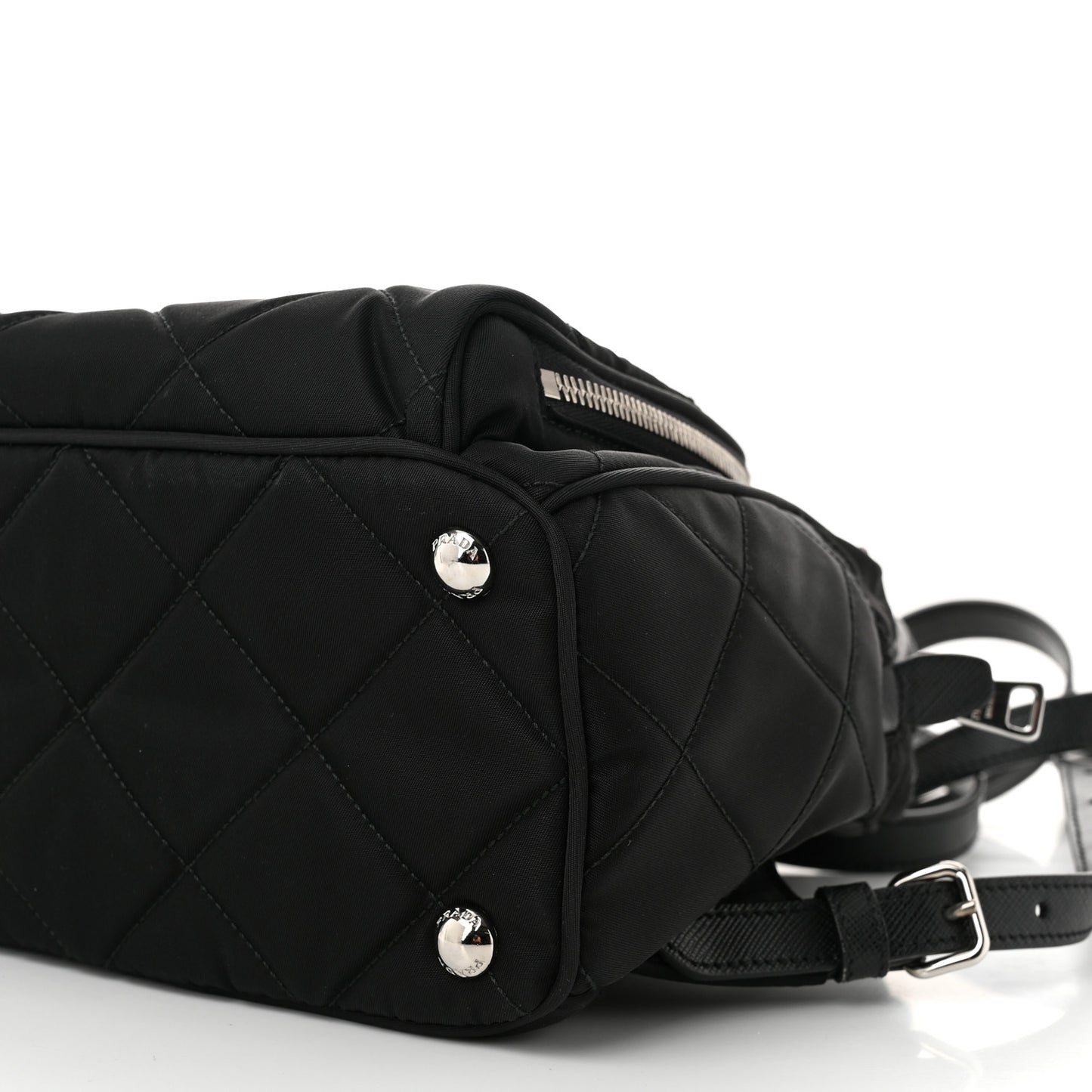 Nylon Tessuto Impuntu Quilted Backpack Black