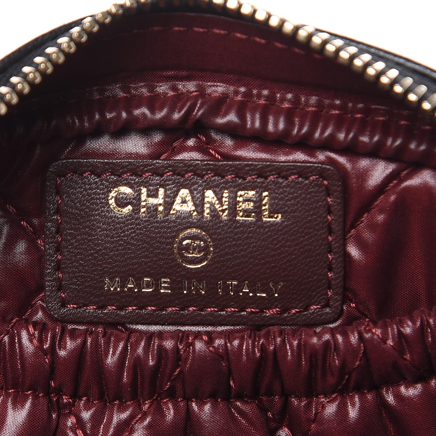 Chanel Lambskin Quilted Small Curvy Pouch Cosmetic Case Black 6 of 12
