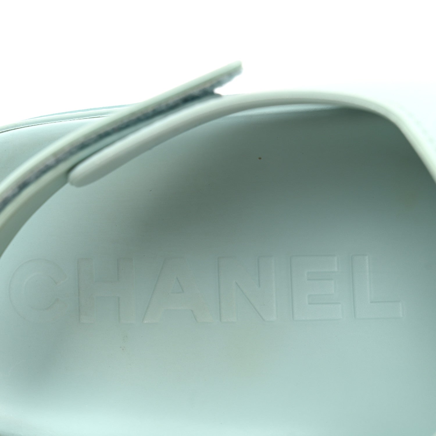 Chanel Rubber CC Dad Sandals 39 Light Blue 8 of 9
