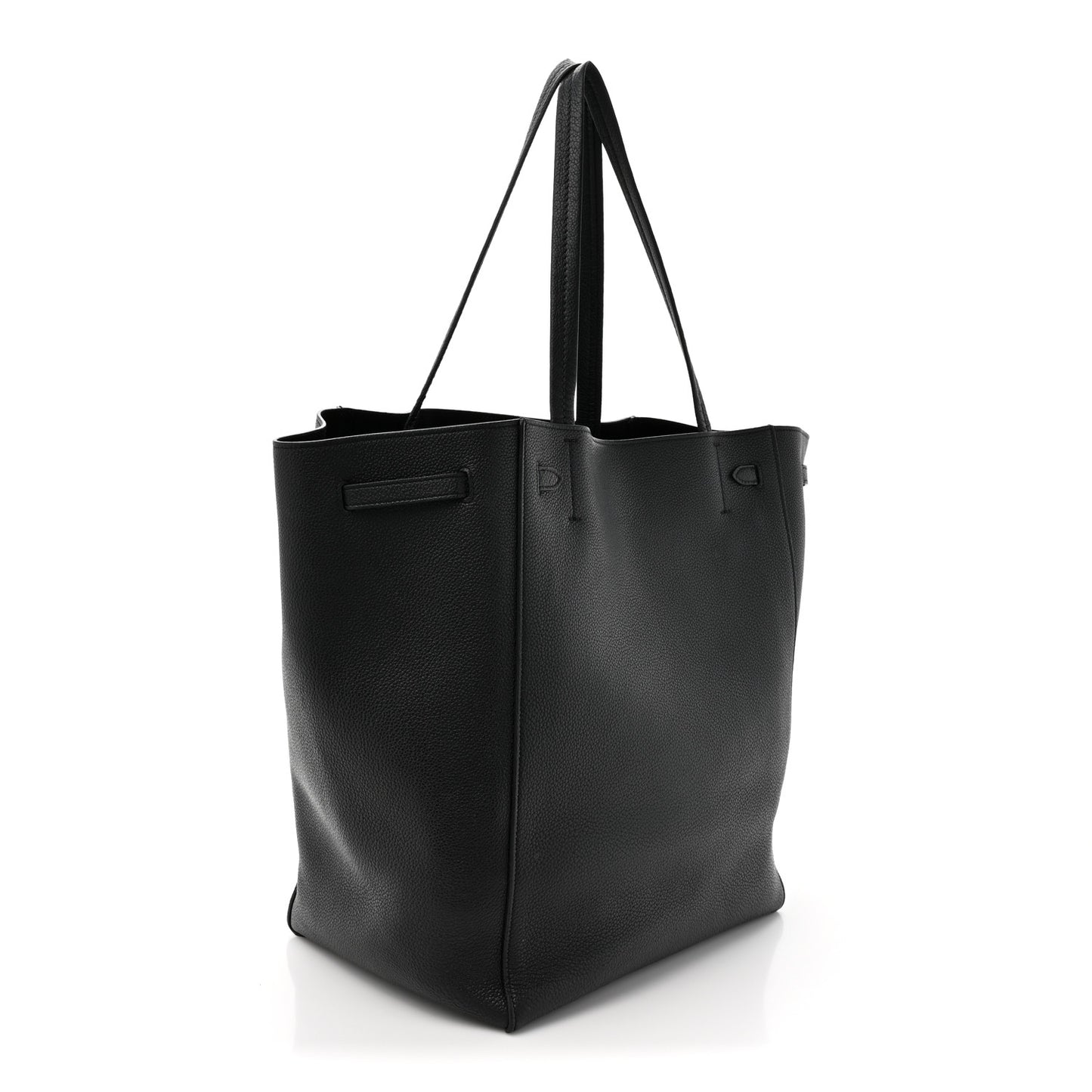 Soft Grained Calfskin Small Belt Cabas Phantom Black