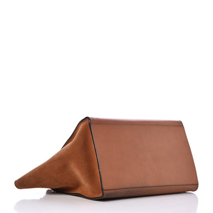 Celine Natural Calfskin Suede Medium Trapeze Tan 4 of 12