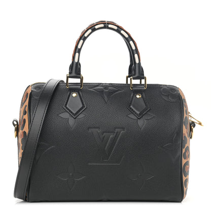 Louis Vuitton Empreinte Monogram Giant Wild At Heart Speedy Bandouliere 25 Black 1 of 9