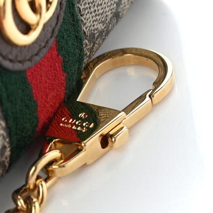 Gucci GG Supreme Monogram Web Ophidia Zip Around Key Case Beige New Acero 6 of 8