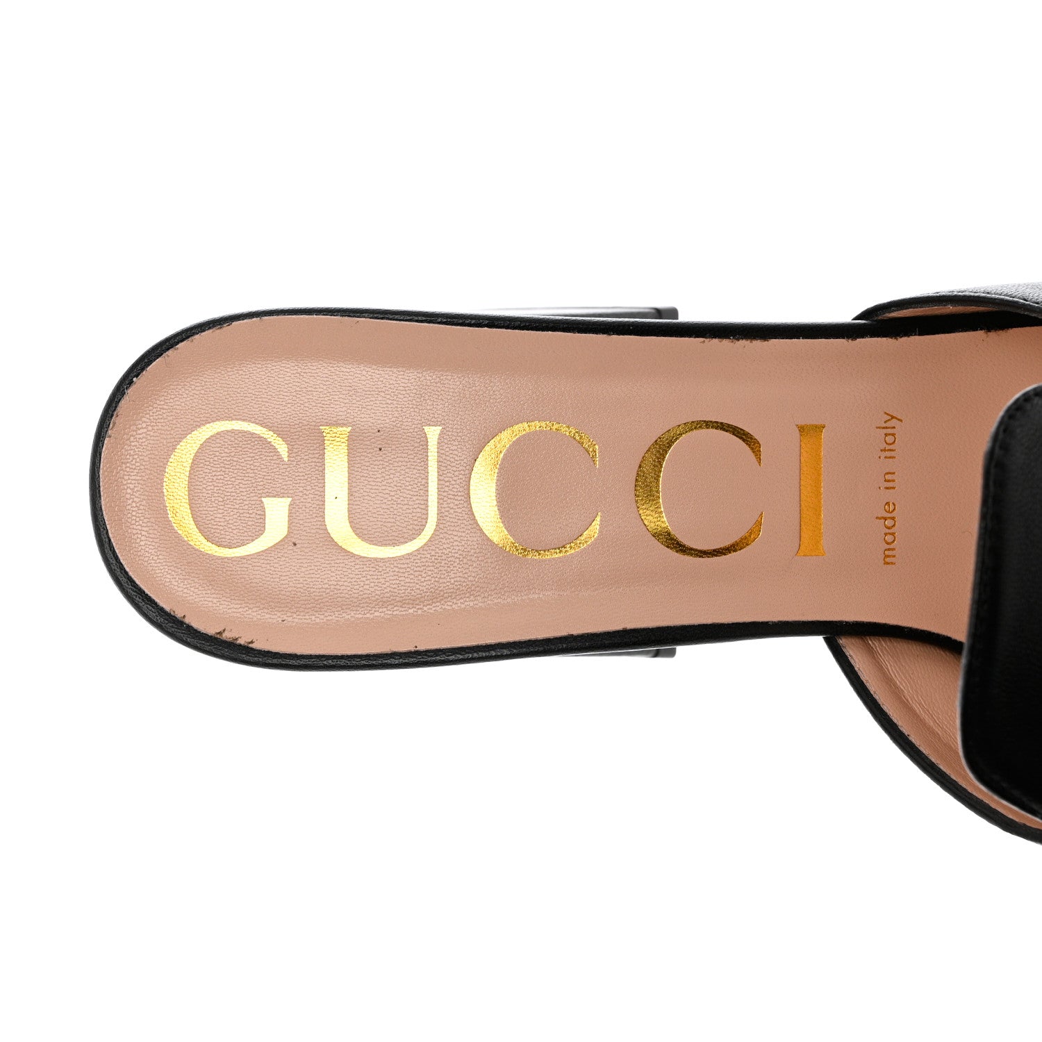 Gucci Nappa Horsebit 75mm Slide Sandals 39 Black 7 of 14