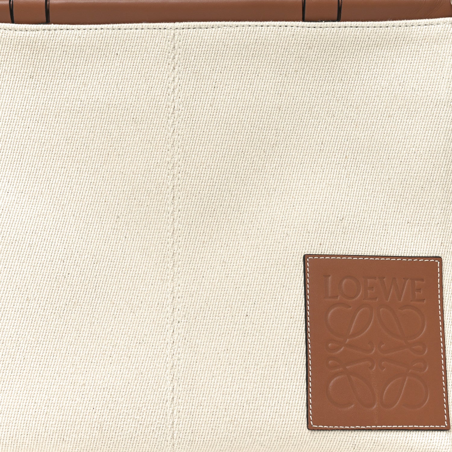 Loewe Canvas Calfskin Cushion Tote Beige 7 of 9