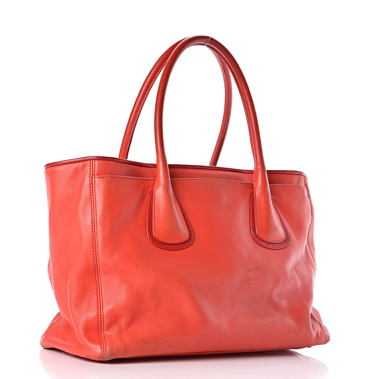 Chanel Lambskin Executive Cerf Shopper Tote Red 3 of 21