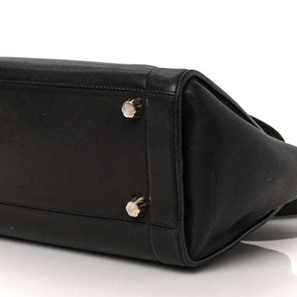 Salvatore Ferragamo Calfskin Sofia Rainbow Top Handle Bag Black 8 of 8